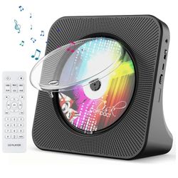 New Portable CD Player, Bluetooth CD Kpop Player for Desktop with HiFi Sound Speaker, FM Radio CD Music Player for Home with Remote Control, Dust Cove
