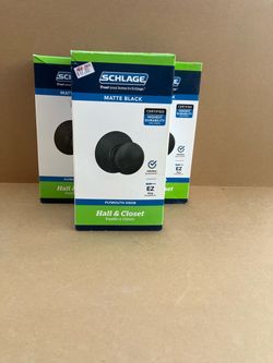 Schlage Plymouth Matte Black Hall & Closet Knob l