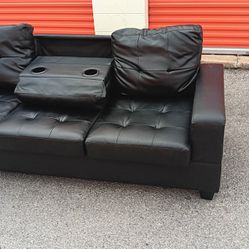 Half Leather Sofa Sectional  *Free Local Delivery..