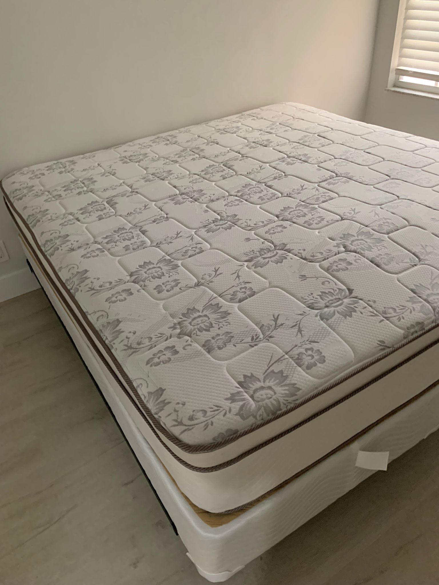 NEW King Mattress  And 2 Box Springs  Bed Frame Is Not Included 