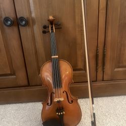 New Acoustic Violin With Dark Toned Strings 