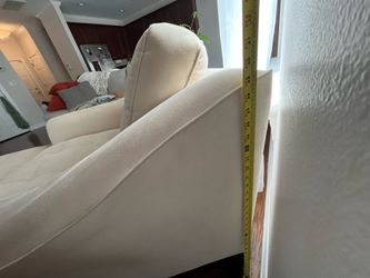 Modern Cream Armchair + Ottoman Set - Great Condition!