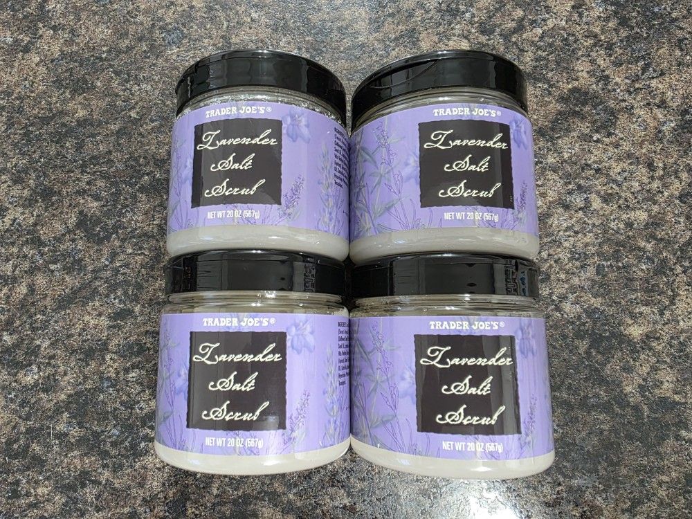 4 × Trader Joe's Lavender Salt Scrub