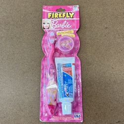 2014 Dr. Fresh FIREFLY “Barbie” Soft Toothbrush  With Cap & Toothpaste (NIP)