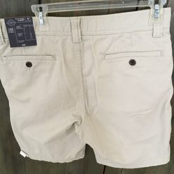 New JCP St Johns Bay stone color classic flat front mens shorts 32 waist