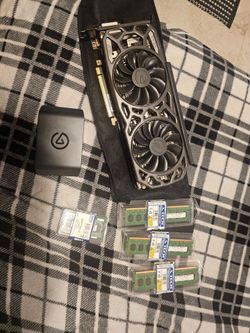 1080 ti with RAM Sticks and Razor speakers plus El Gato capture card