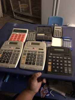 7 calculators and 1 organizer