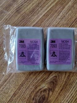 3M 7093 NIOSH P-100 PARTICULATE (2) RESPIRATOR REPLACEMENT FILTERS