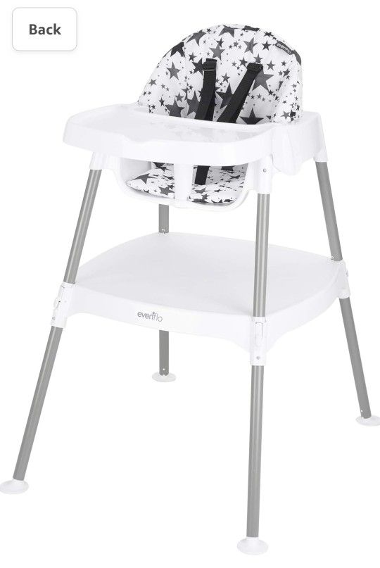 NEW!!! Evenflo 4-in-1 Eat & Grow Convertible High Chair, Highchair Pop Star Gray.
