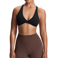 NWT • Twist Front Sports Bra Size M