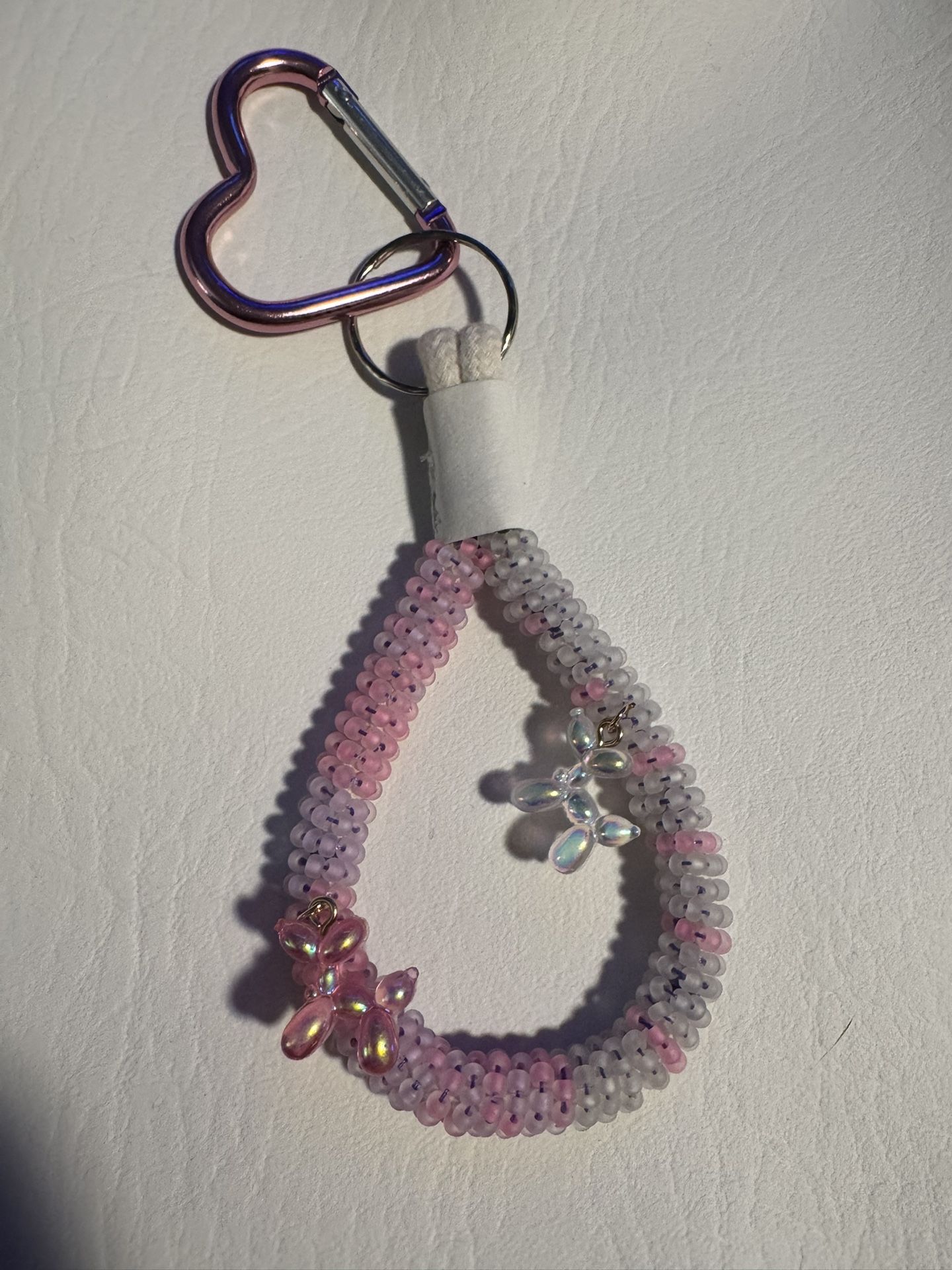 Beaded glow in dark keyring…or purse charm/handle