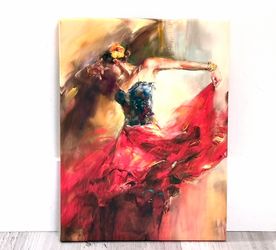 Flamenco Dancer Wall Art Canvas