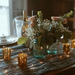 72 Gold Mercury Glass Votives 