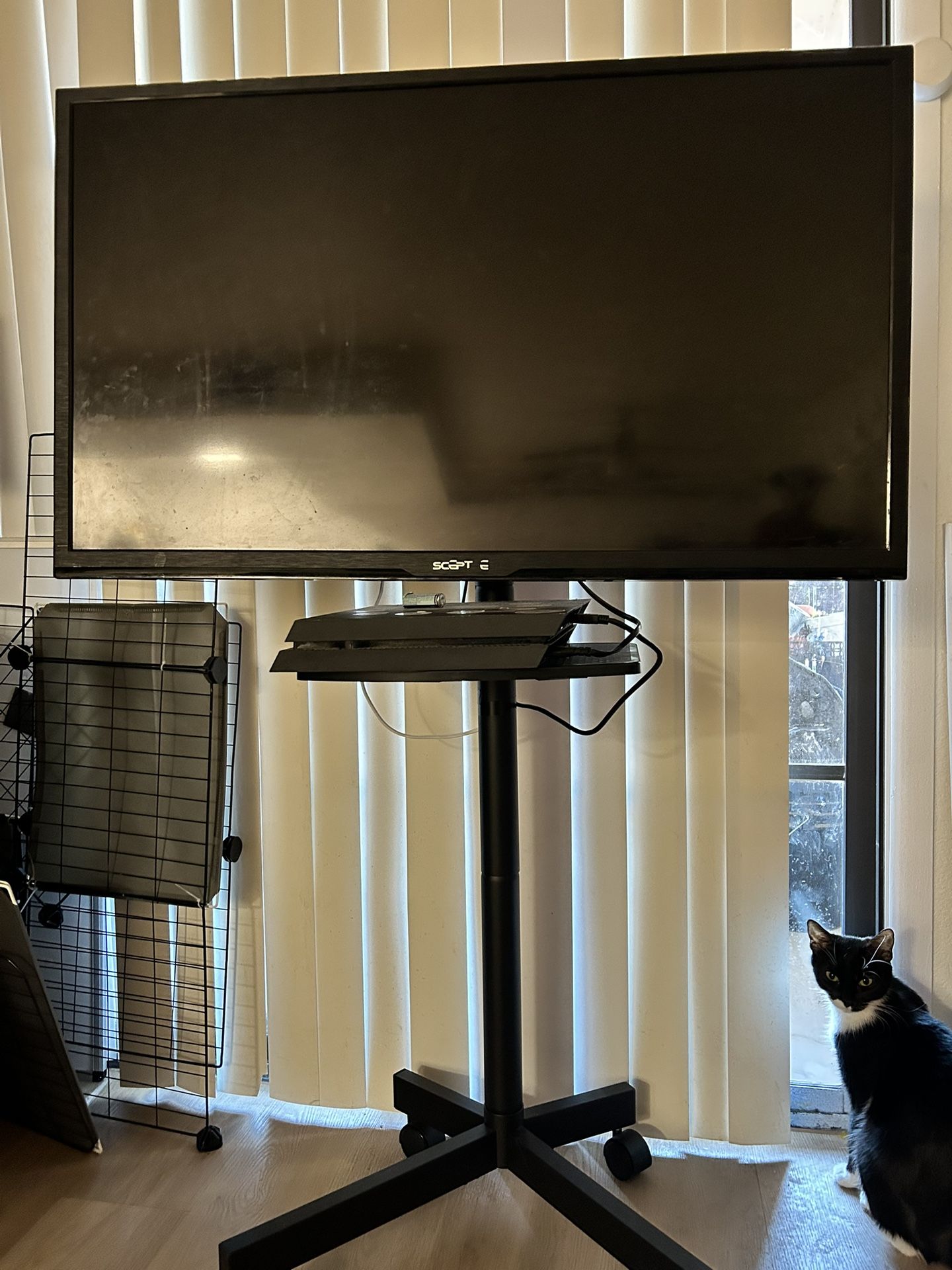 Tv Stand With Tv And PlayStation Included