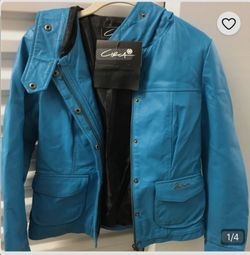 Circa turquoise leather jacket