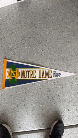 1988 Notre Dame football national champions pennant flag