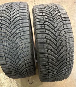 2 tires Goodyear weather ready2  235/45R20   400 dollars just the tires. Installation available for extra cost $80