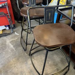 3 Counter Stools Swiveling
