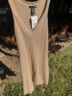 Gold knit H&M dress with tags size s