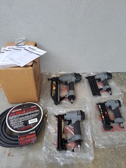 Numax 5 Piece Stapler, Nailer, Micro Pinner & Air Hose Set