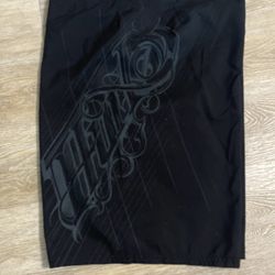 Hurley Board Shorts Mens 36 Black Hi-Rise Flat Front Drawstring