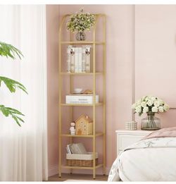 Visit the Store 4.7 4.7 out of 5 stars (498) Hzuaneri Bookcase Bookshelf, Tempered Glass Arched Bookshelf for More Storage, Slim Shelving Unit for Bed