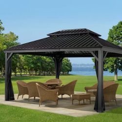 Sojag Messina Galvanized Steel Roof Gazebo - 12 ft. x 16 ft.