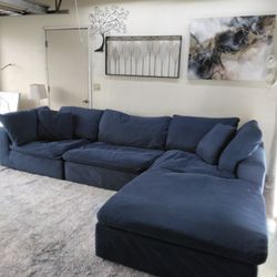 Blue 4 Piece Modular Sectional Couch Free Delivery 