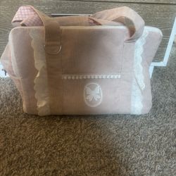pink large pet carrier