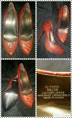 New Jessica Simpson Leather Platform Pump Size 9