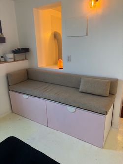 Custom Upholstered Entryway Storage Bench