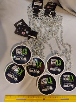 Seattle Seahawks medallion beads