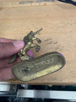 Brass unicorn collectible