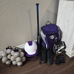 Youth Softball Equipment Lot