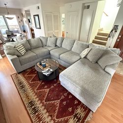 Gray sectional couch