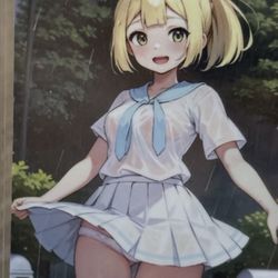 Pokemon  Lillie  Anime Waifu Custom DIY Trainer Art Pokemon card Double Sided