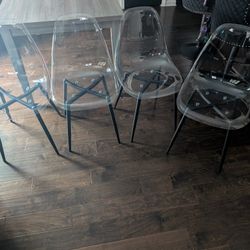 4 Acrylic Dining Chairs
