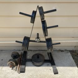 Weights and Weight Stand 