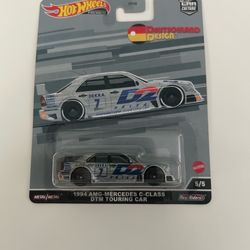 Hot Wheels HCJ80 1:64 94 Mercedez C-Class DTM Car - Silver