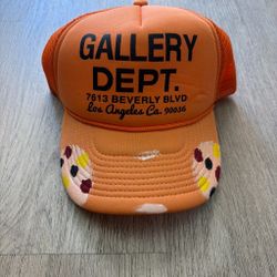 Gallery Dept. Orange Paint Splatter Trucker Hat