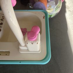 Kitchen Sink Toy battery Portable With Play Food and dishes