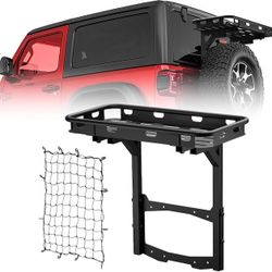 Jeep Wrangler Spare Tire Cargo Basket for 2018-2025 JL & JLU **TAILGATE REINFORCEMENT KIT INCLUDED