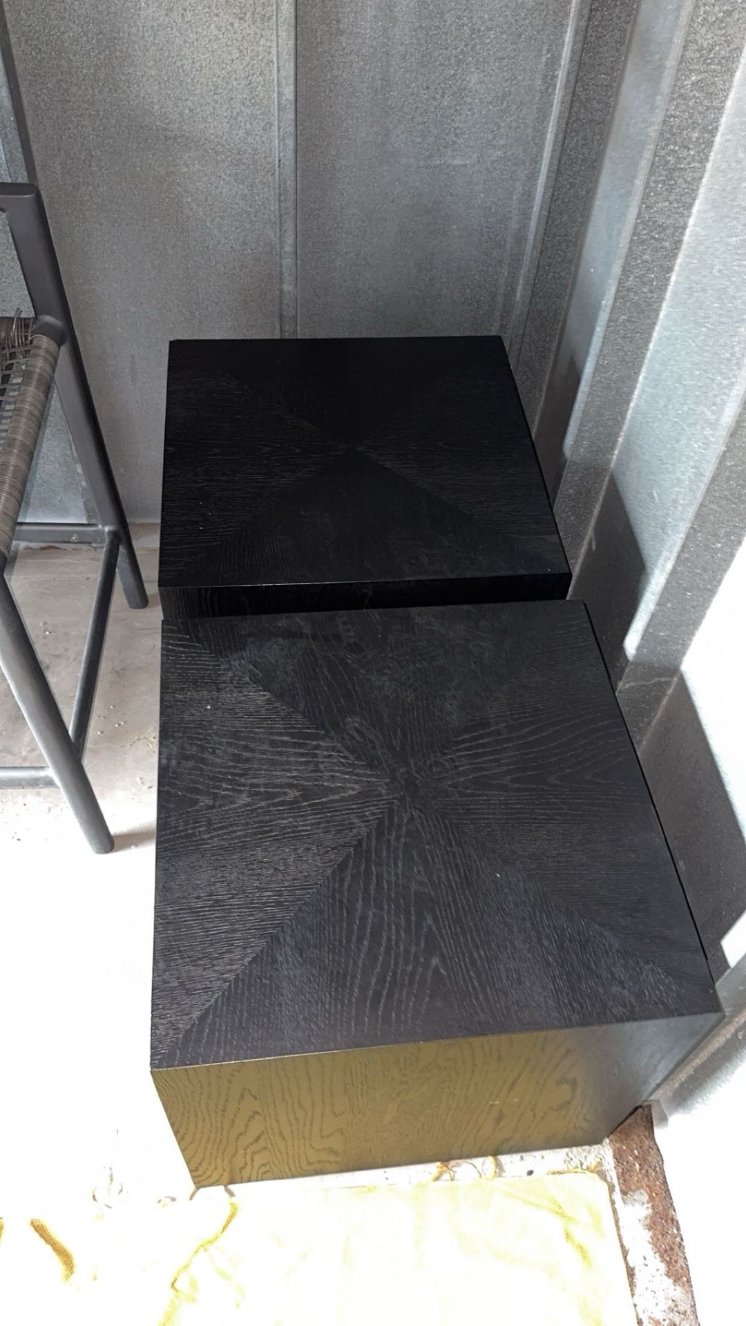 Black Restoration Hardware End Tables