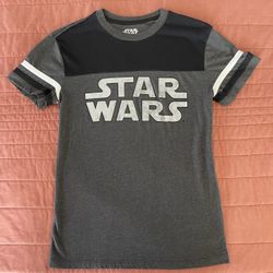 DISNEY STAR WARS VINTAGE STYLE GRAPHIC TEE SHIRT TOP STRIPED SLEEVES SMALL
