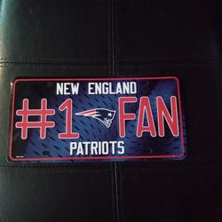 New England Patriots License Plate Decor Mancave 