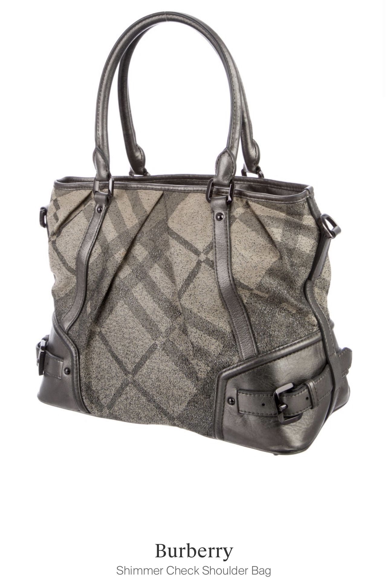 Burberry Shimmer Check Shoulder Bag