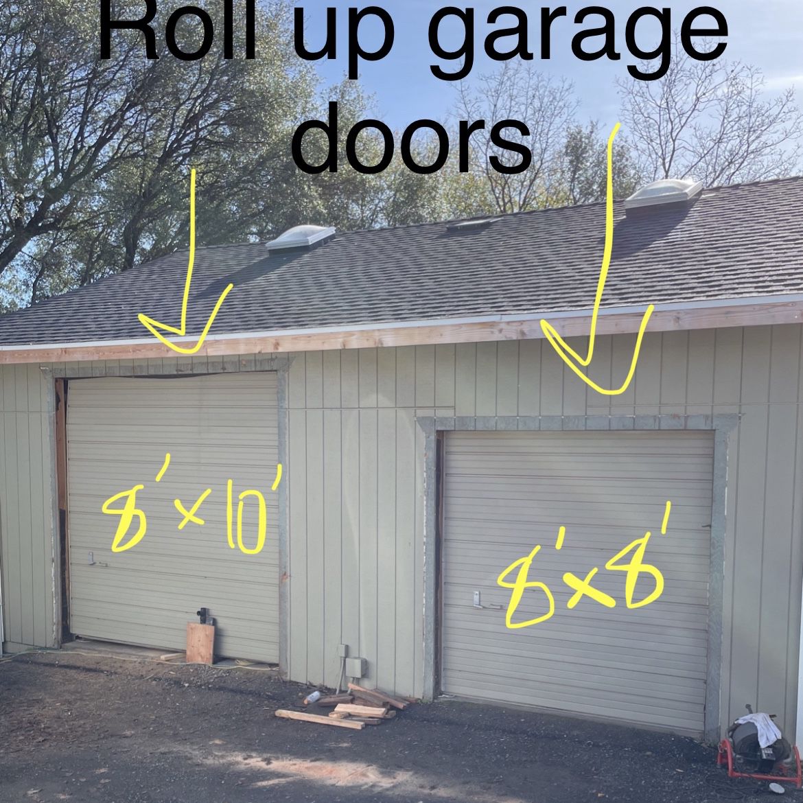 Set Of 2 Roll Up Garage Doors MAKE OFFER
