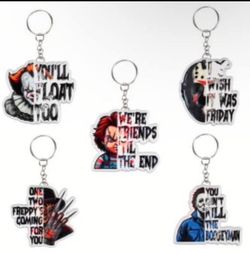 Horror Movie Character Keychains Set of 5