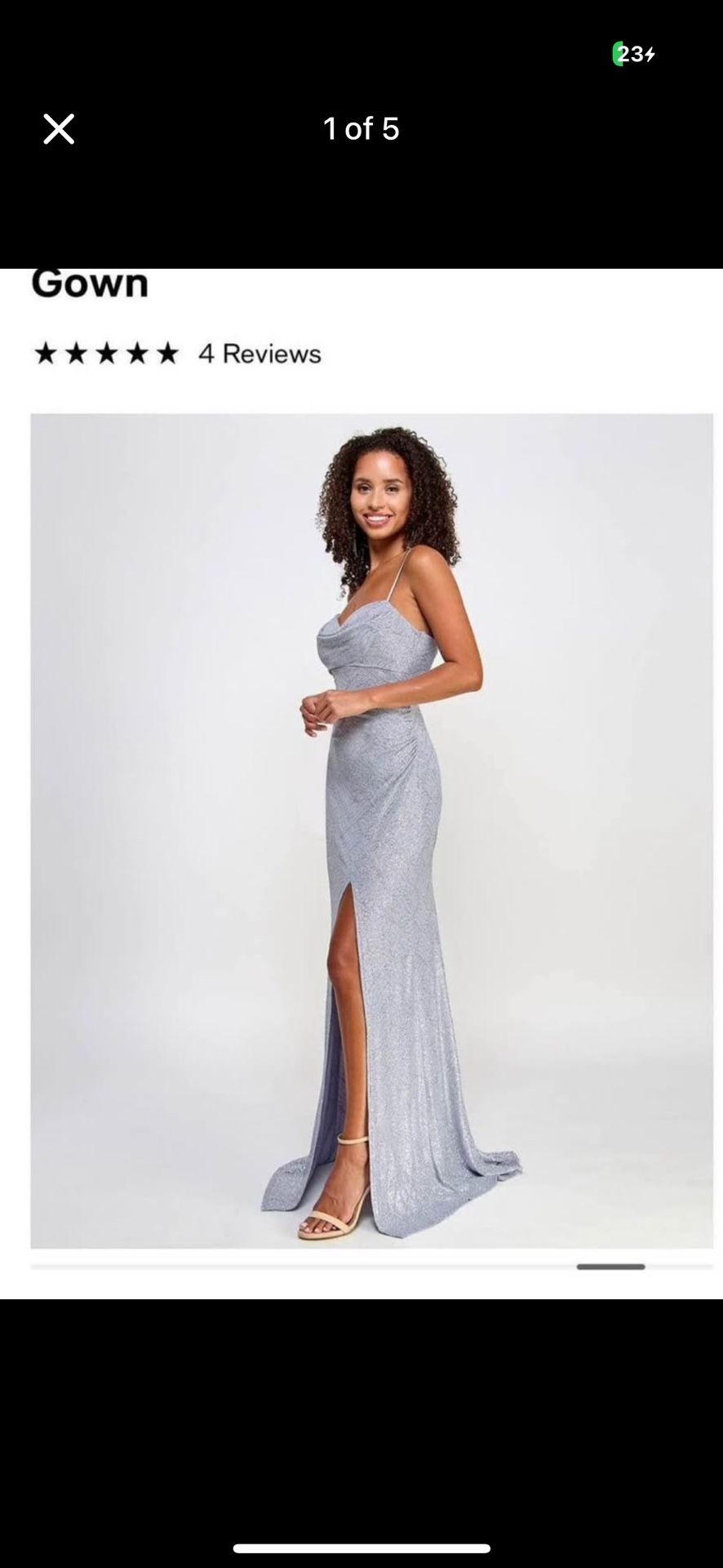 Silver Sparkle Formal Gown