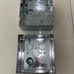 Electrical Welded Square Box, 2 pcs